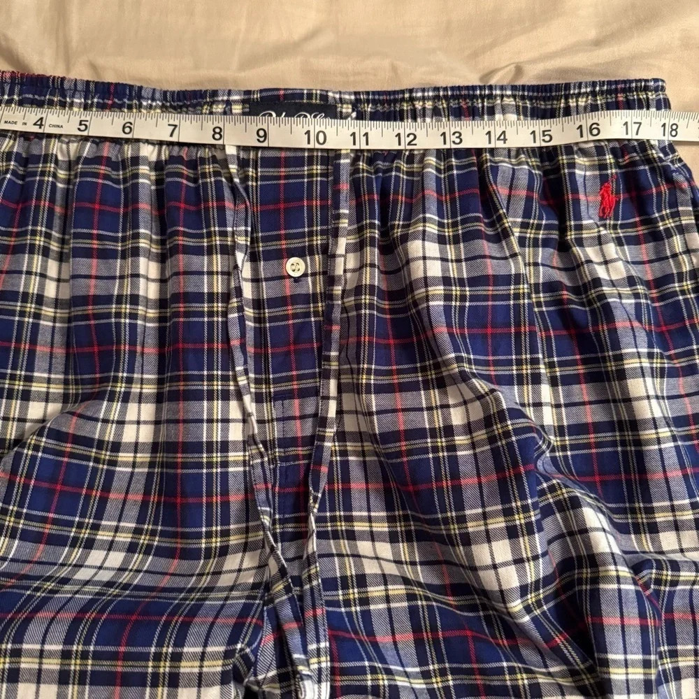Polo Ralph Lauren Mens Size XL Sleepwear Blue Tartan Plaid Pajama Pants Lounge